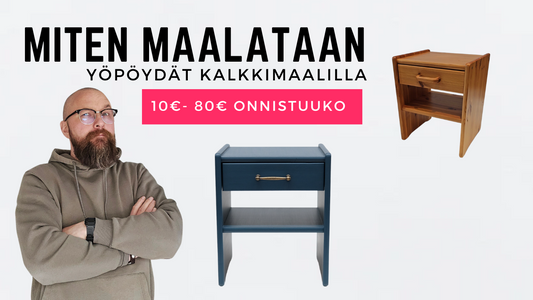 Miten tuunataan yöpöydät kalkkimaalilla?