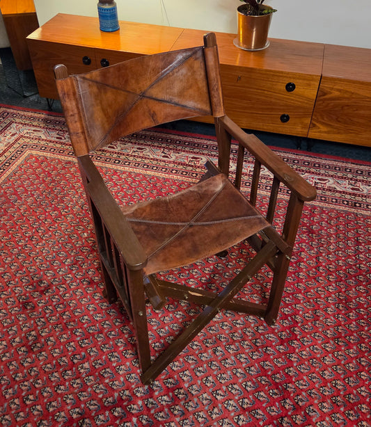 Balmuir Oxford taittotuoli – konjakinruskea – puu & nahka