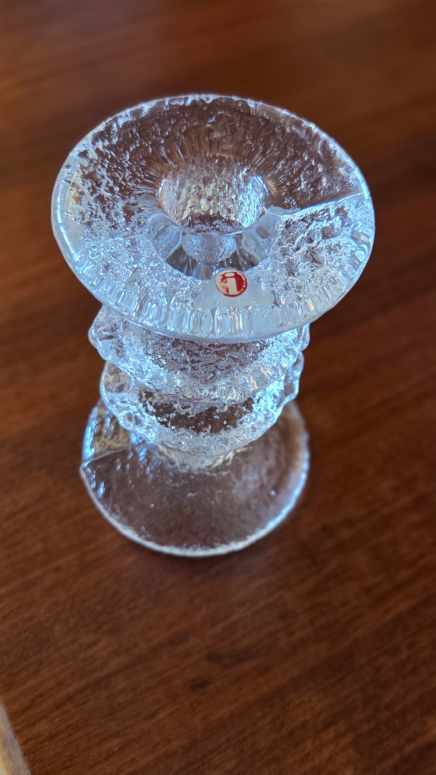 Iittala Festivo kynttilänjalka, 2-solmuinen, signeerattu