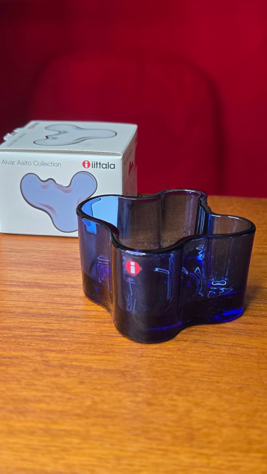Iittala Aalto kynttilälyhty 55 mm ultramariininsininen alkuperäispakkauksella