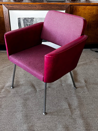 Asko 70-luku,punaiset nahka/kangastuolit