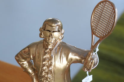 Kitsch-inspired tennis statue – baroque figure with sunglasses, approx. 30 cm