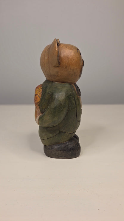 Puinen nallefiguuri – vintage / käsin veistetty