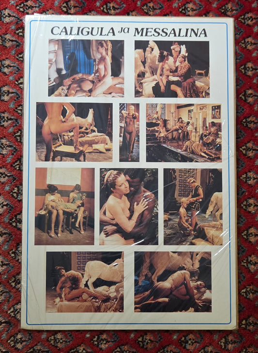 Vintage-elokuvajuliste – Caligula ja Messalina (1980-luvun alun julkaisu)