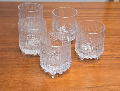 Vintage Iittala Ultima Thule snapsilasit – Tapio Wirkkala (1968) 5kpl