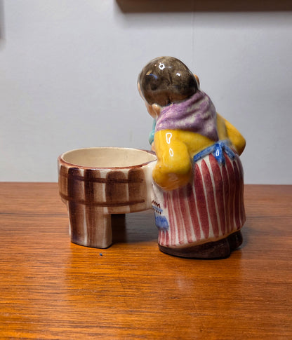 Kupittaan Savi – ”Pyykkärit” – harvinainen käsinmaalattu figuuri