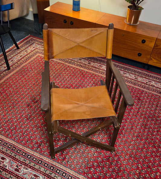 Balmuir Oxford -taittotuoli – vaaleanruskea nahka & puu