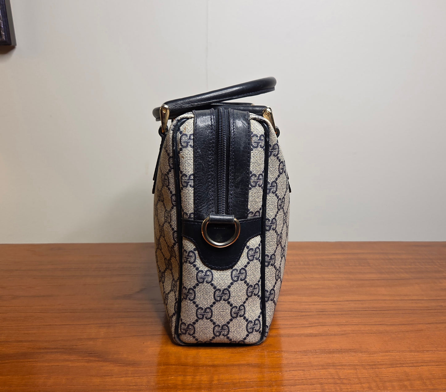 GUCCI GG Plus Supreme Web Boston Bag