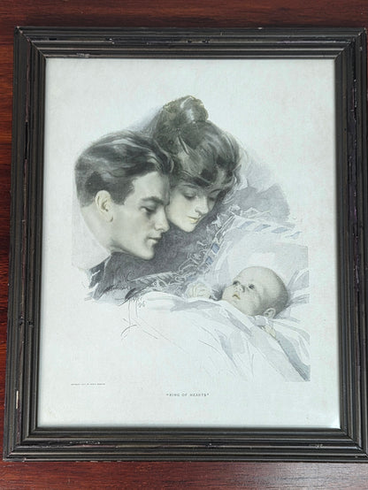 King of Hearts – kehystetty vintage-taideprintti (1917) Harrison Fisher