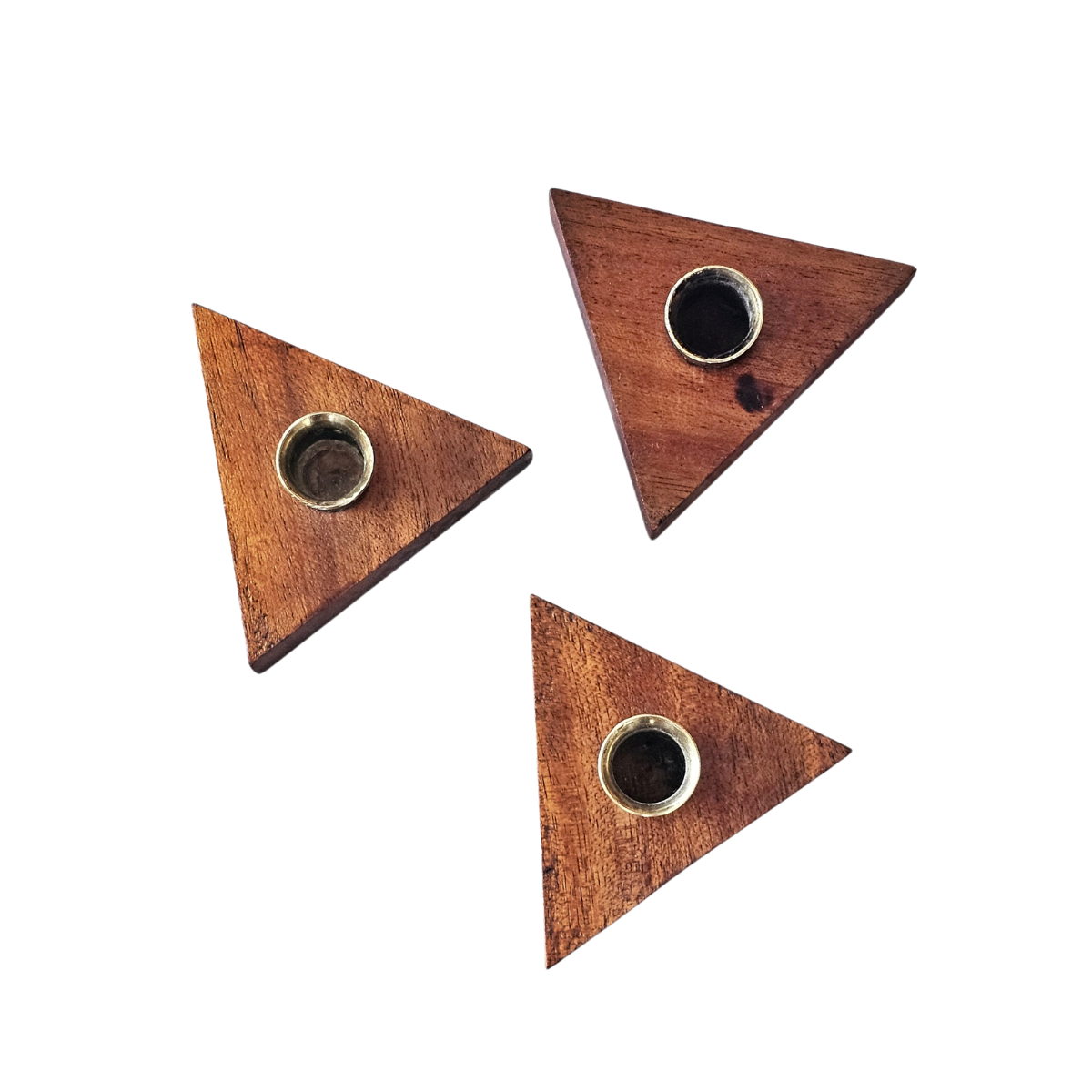 Teak kynttilänjalat 3kpl