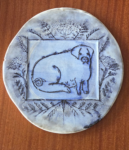 Oiva Toikka “Fauna Fennica” seinälautanen, Nuutajärvi, 1980-luku