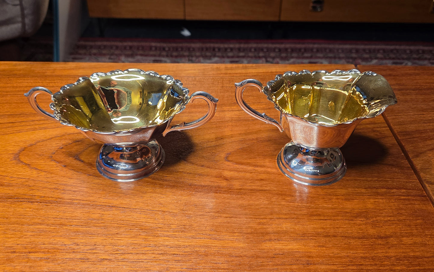 Hopeinen sokerikko & kermakko – 830 hopeaa – 187 g