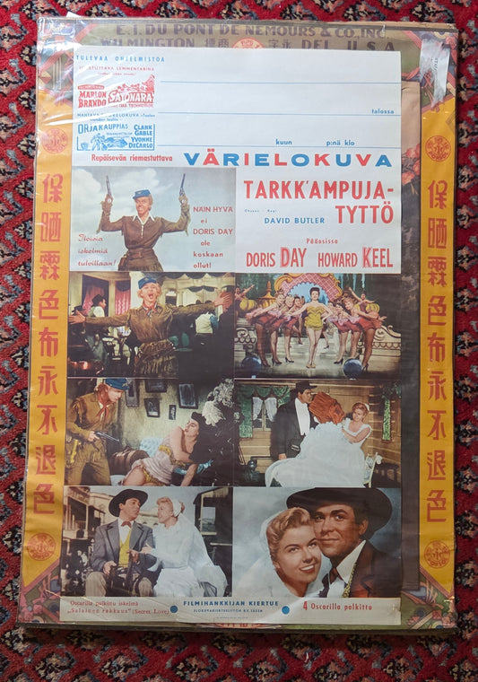 Vintage-elokuvajuliste – Tarkk’ampujatyttö (Annie Get Your Gun, 1950) – Doris Day