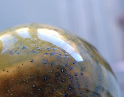 Vintage glass bottle signed