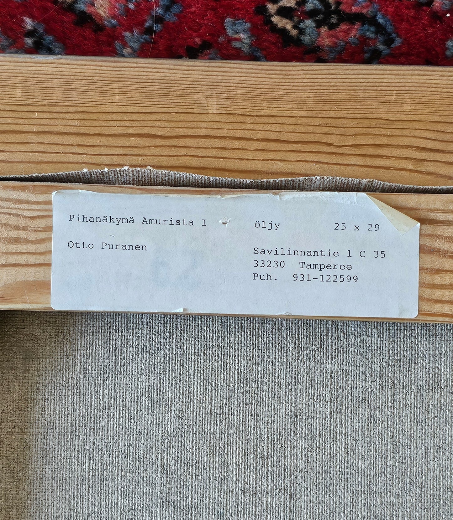 Otto Puranen – Pihanäkymä Amurista I