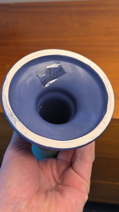 Postmodern / Memphis -tyylinen keraaminen kynttilänjalka – Villeroy & Boch (Gallo Design), 1980-luku