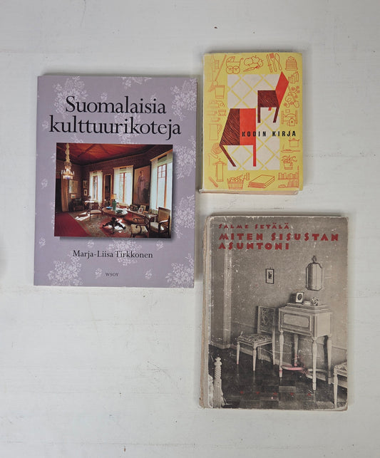 Kirjat sisustus 3kpl