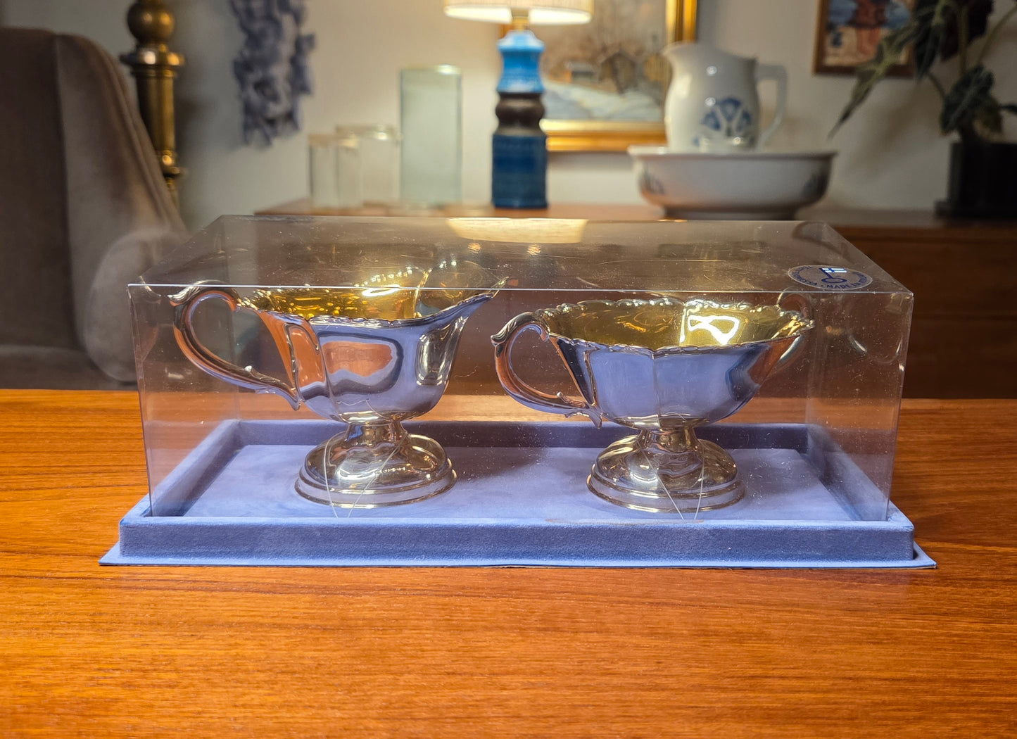 Hopeinen sokerikko & kermakko – 830 hopeaa – 187 g