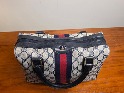 GUCCI GG Plus Supreme Web Boston Bag