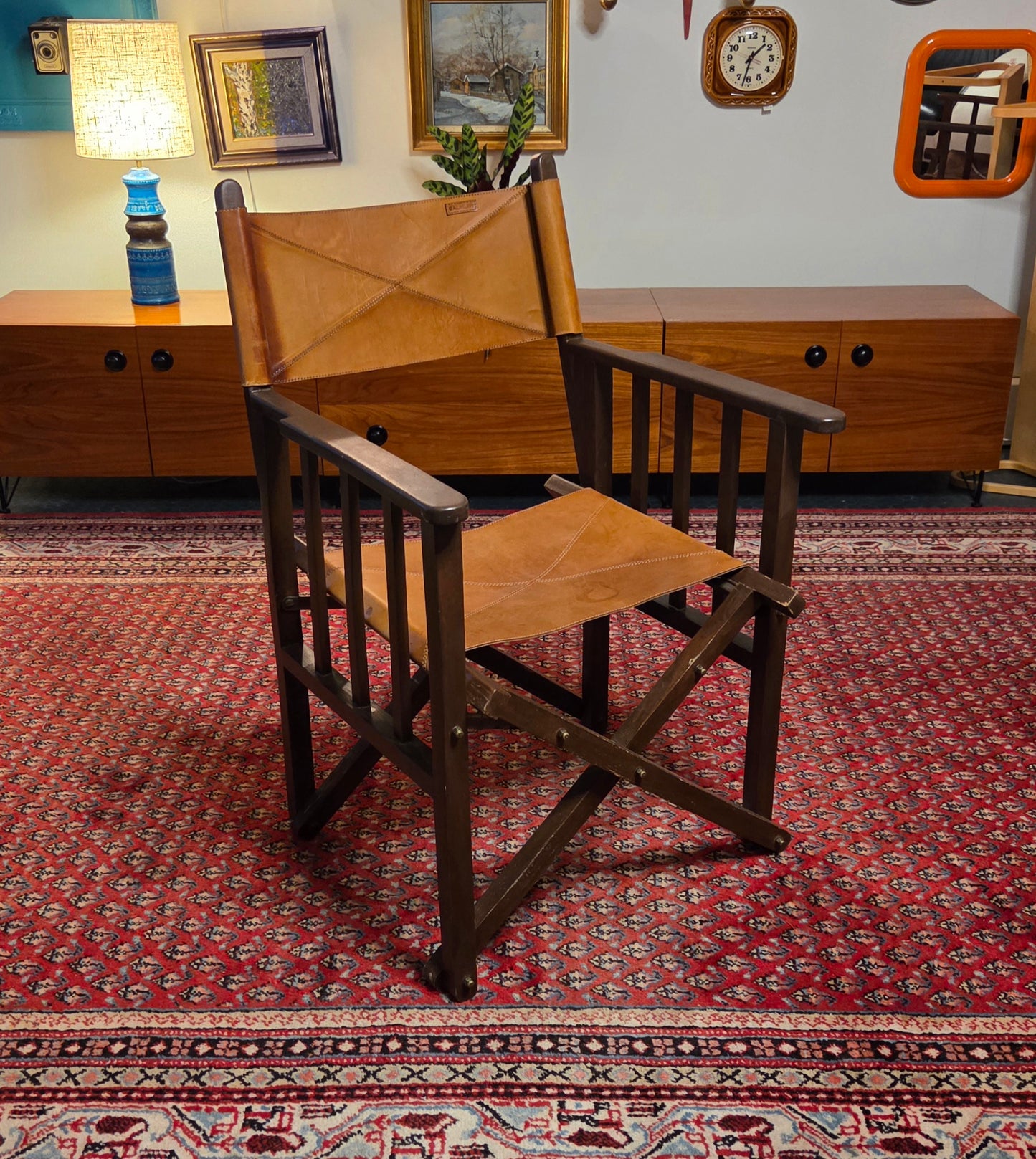 Balmuir Oxford -taittotuoli – vaaleanruskea nahka & puu