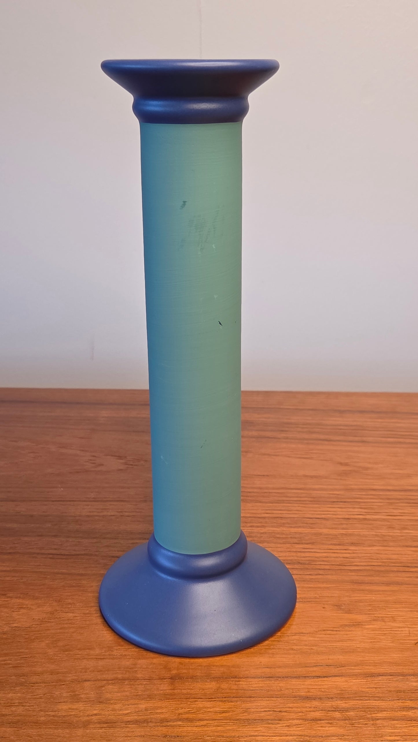 Postmodern / Memphis -tyylinen keraaminen kynttilänjalka – Villeroy & Boch (Gallo Design), 1980-luku