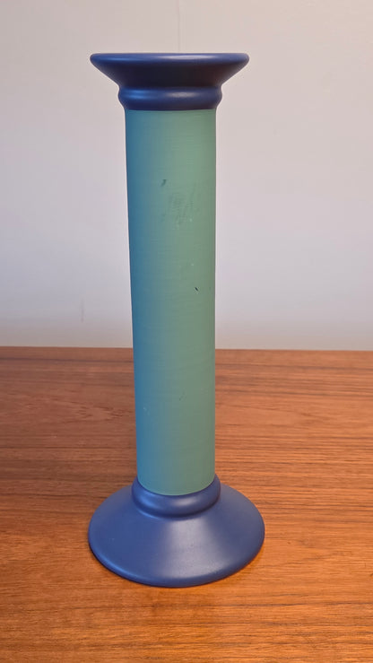 Postmodern / Memphis -tyylinen keraaminen kynttilänjalka – Villeroy & Boch (Gallo Design), 1980-luku