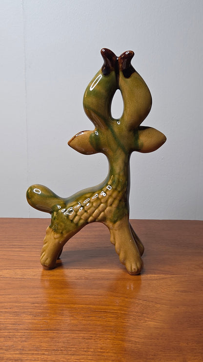 Harvinainen 1960-luvun majolika-figuuri – “Goat Markhorn” / Kind Beasts -sarja (Vasylkivska majolica)