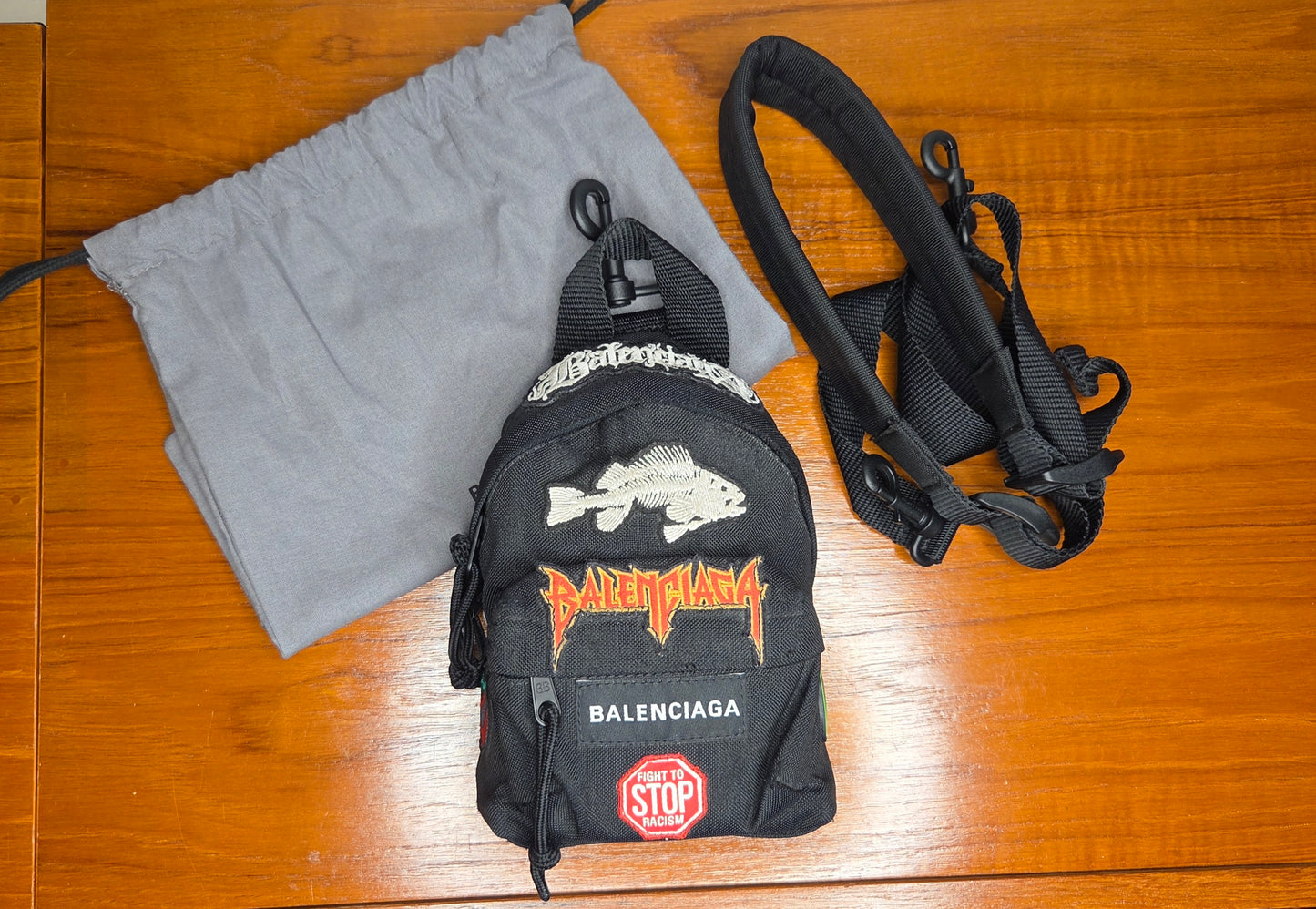 Balenciaga Political Campaign Crossbody – Patch Edition (Black)