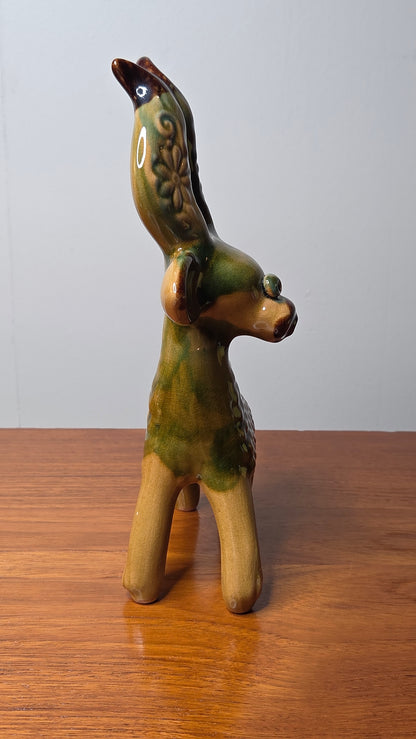 Harvinainen 1960-luvun majolika-figuuri – “Goat Markhorn” / Kind Beasts -sarja (Vasylkivska majolica)