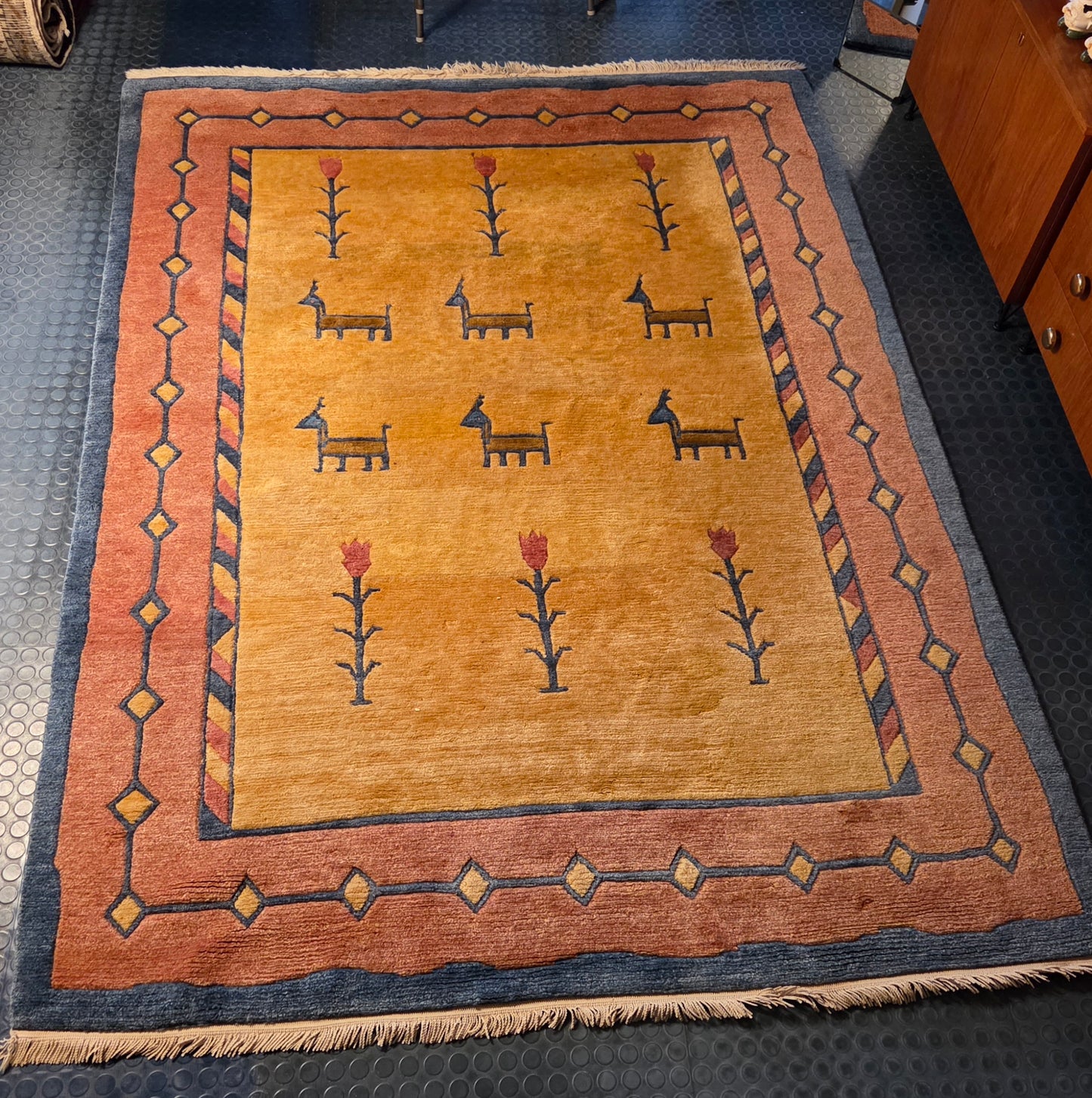 Persialainen käsinsolmittu Gabbeh-matto 240x170cm