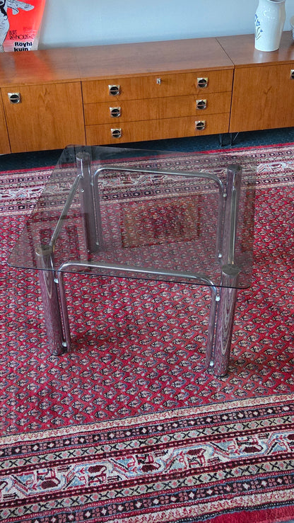 Glass coffee table, 80 x 80 cm, height 50 cm