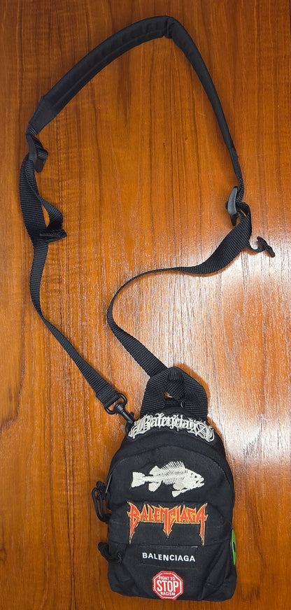 Balenciaga Political Campaign Crossbody – Patch Edition (Black)