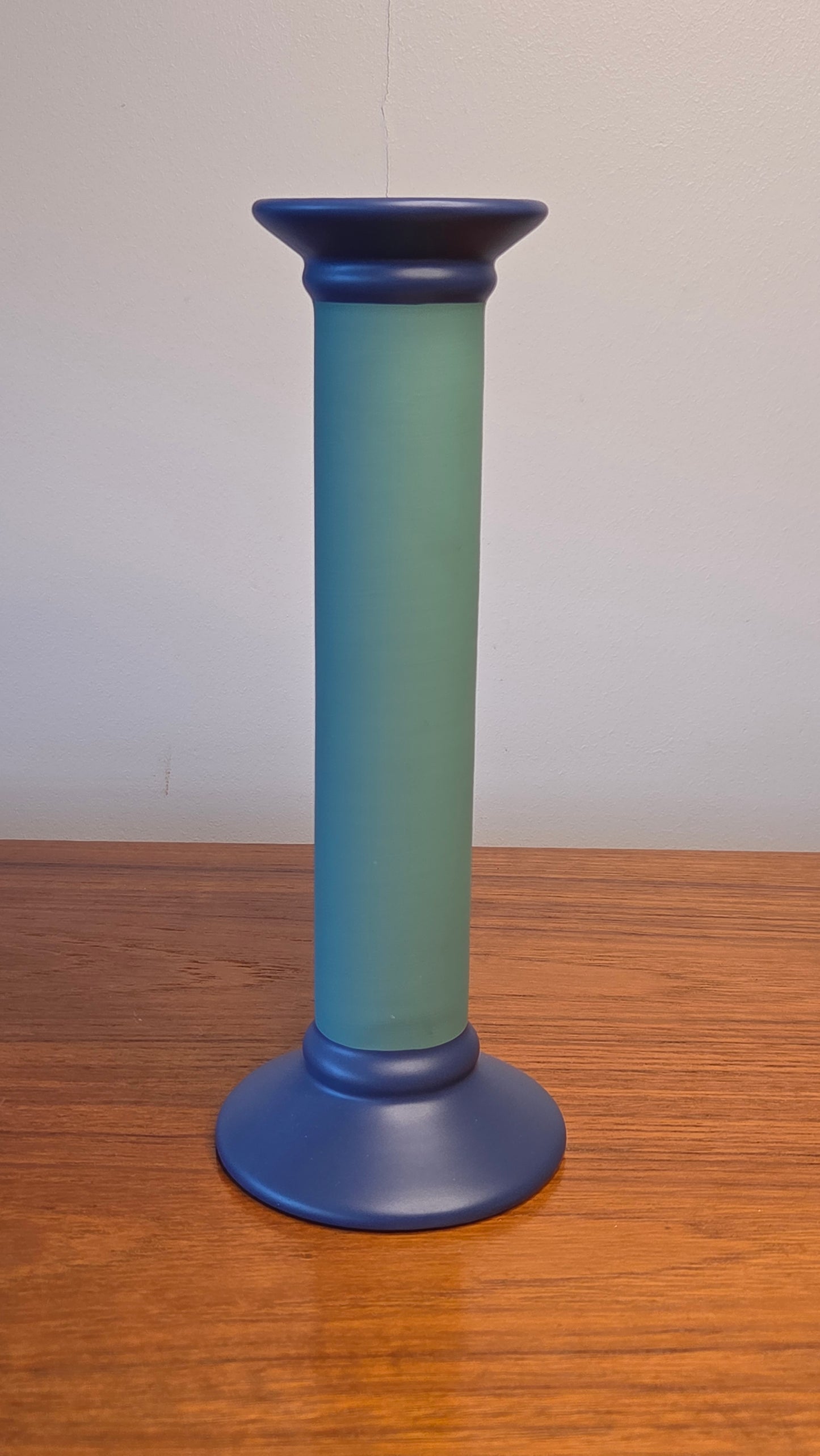 Postmodern / Memphis -tyylinen keraaminen kynttilänjalka – Villeroy & Boch (Gallo Design), 1980-luku