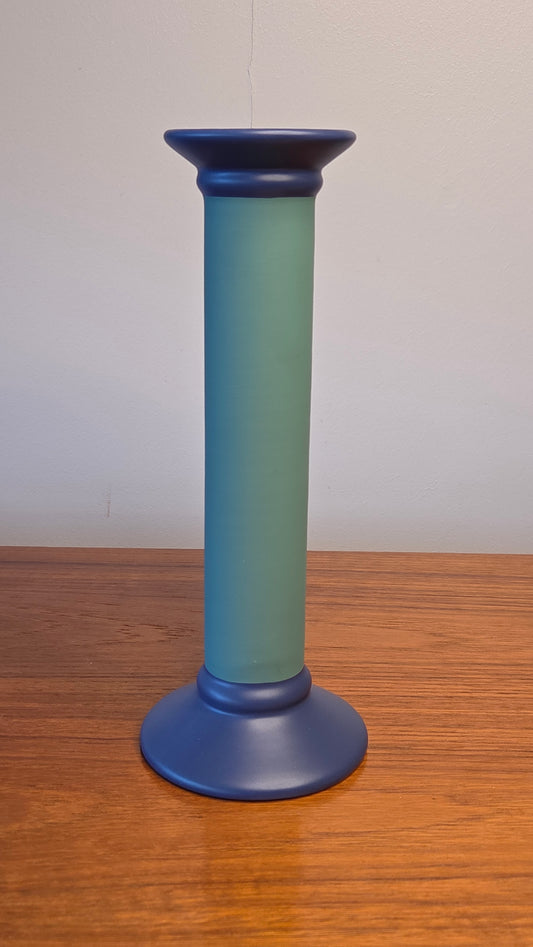 Postmodern / Memphis -tyylinen keraaminen kynttilänjalka – Villeroy & Boch (Gallo Design), 1980-luku