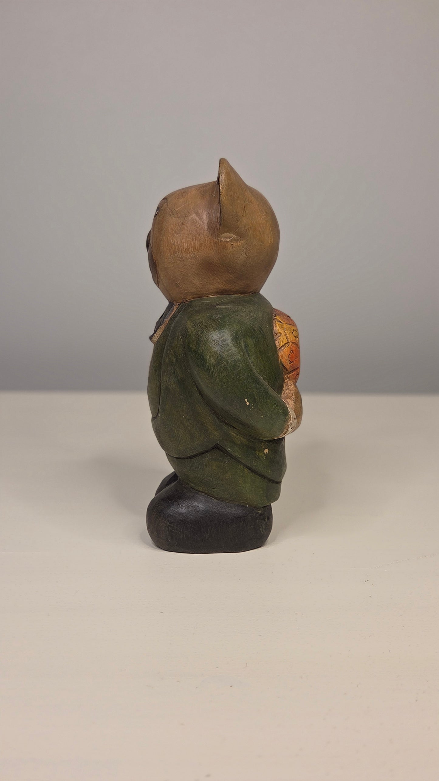 Puinen nallefiguuri – vintage / käsin veistetty