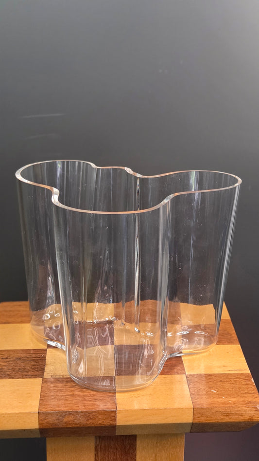 Iittala kirkas Aalto maljakko 160mm