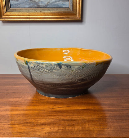 Uniikki keramiikkakulho / taide-esine – käsinlasitettu