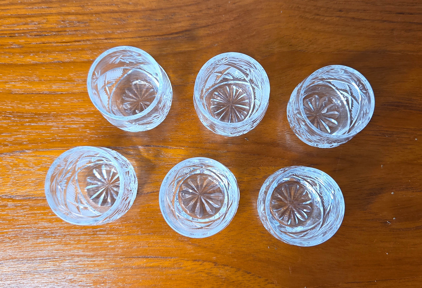 Kristalliset snapsilasit – 6 kpl (korkeus 5 cm)