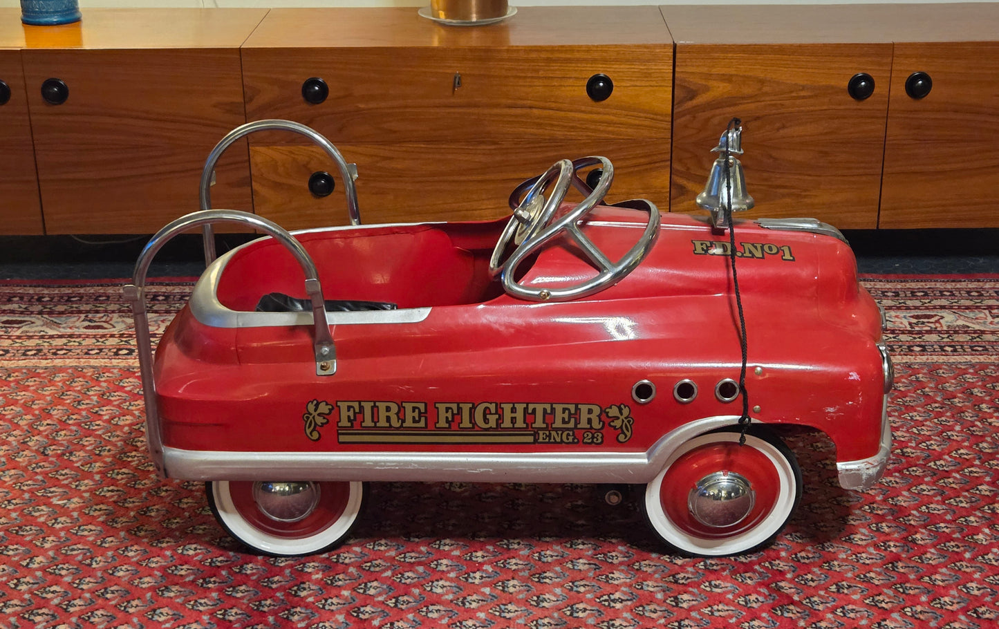 Nostalginen Firefighter FD No.1 -polkuauto (1980-luvun malli) 