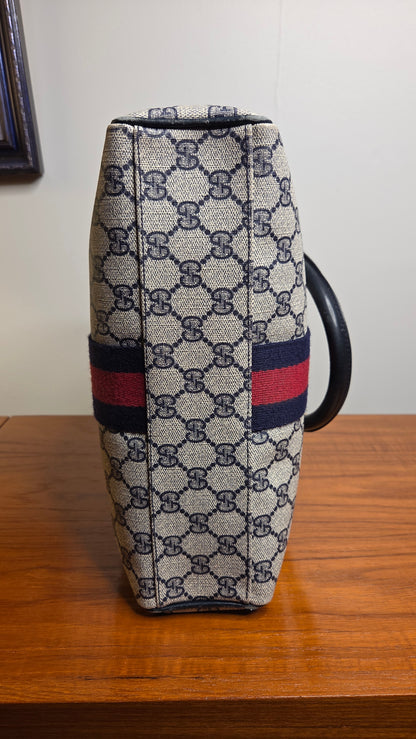 GUCCI GG Plus Supreme Web Boston Bag